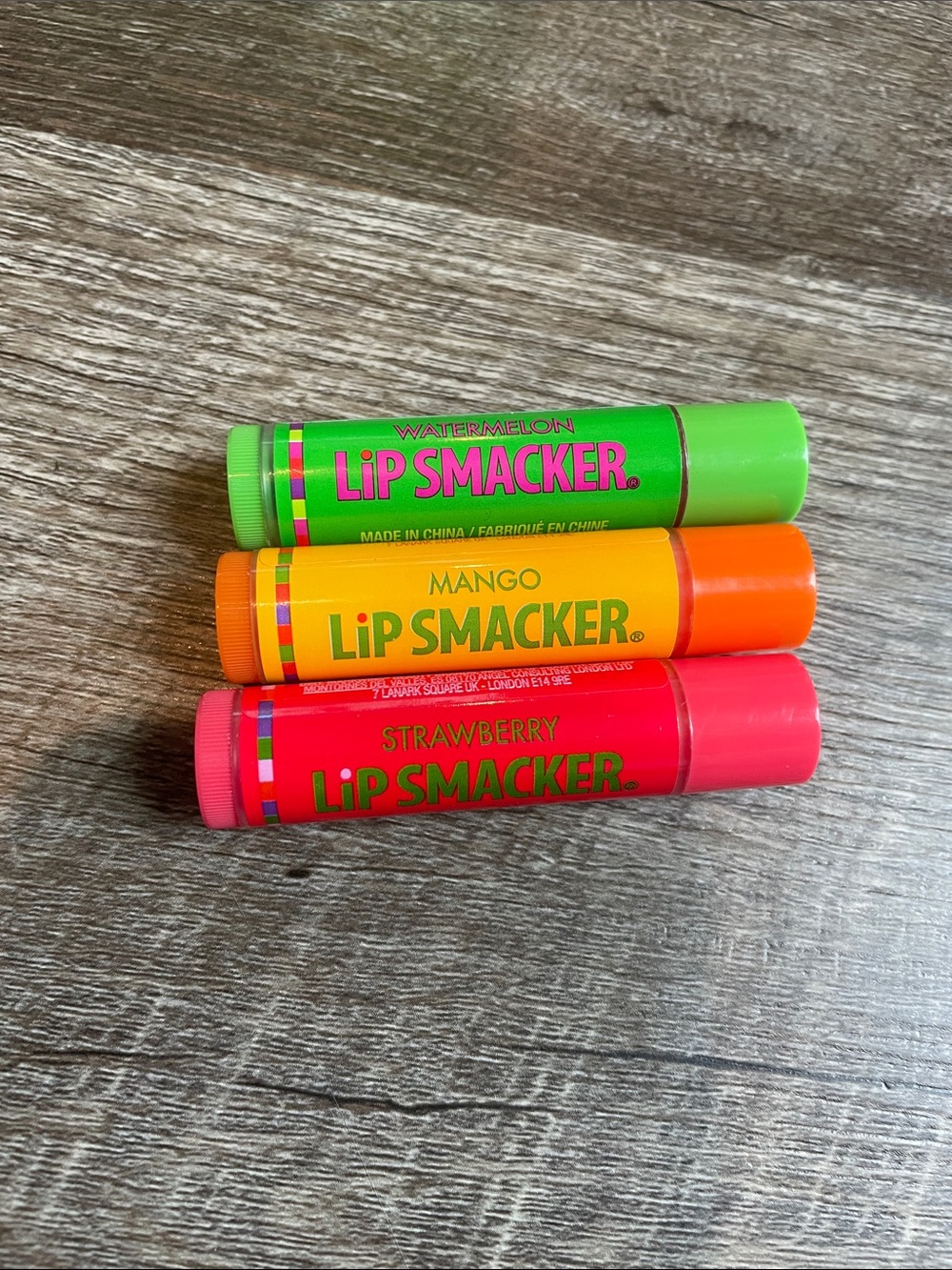 Lip Smacker Watermelon, Mango, Strawberry